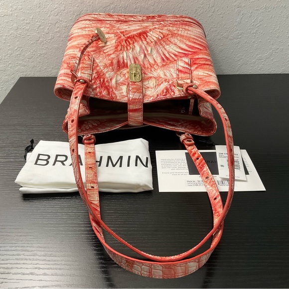 SOLD ON 11-24-25 Brahmin Fiora Tote PINK FLAMINGO MELBOURNE - Picture 7 of 10